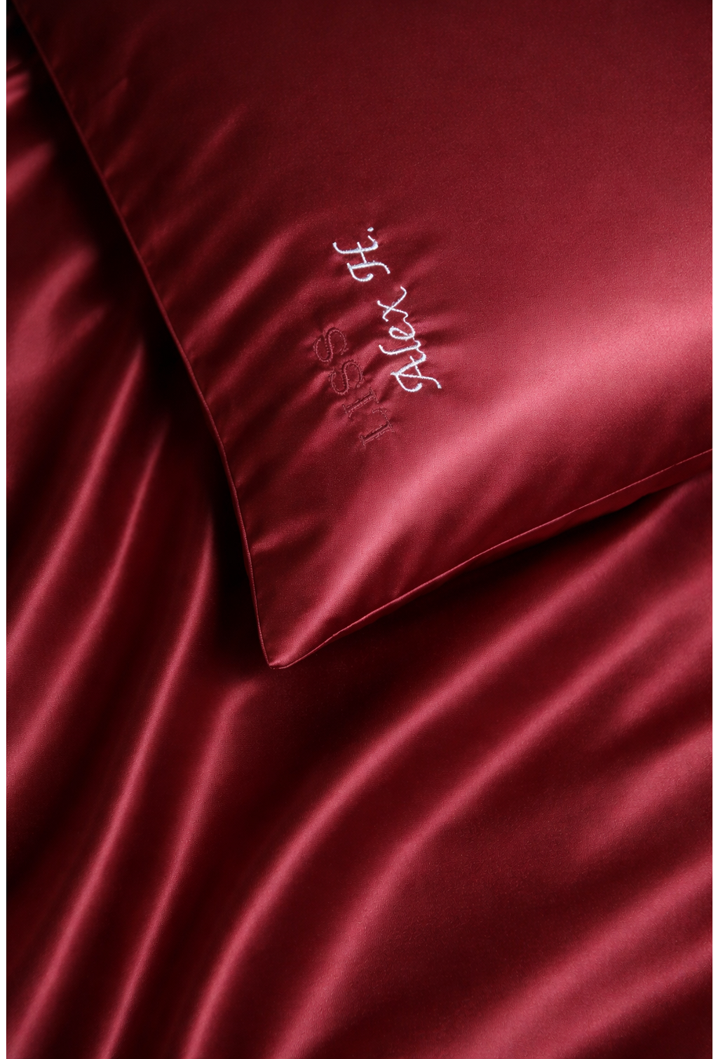 Silk Dreams Pillowcase — Burgundy